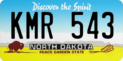ND license plate KMR543