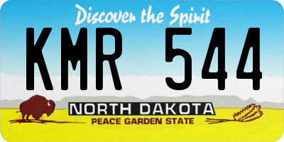 ND license plate KMR544