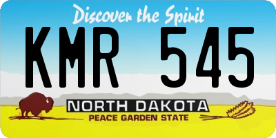 ND license plate KMR545