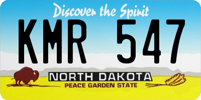 ND license plate KMR547