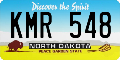 ND license plate KMR548