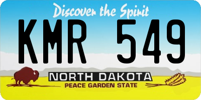 ND license plate KMR549