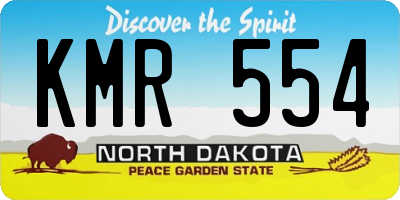 ND license plate KMR554