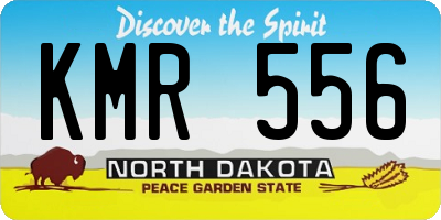 ND license plate KMR556