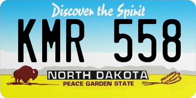 ND license plate KMR558