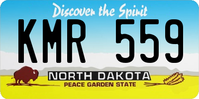 ND license plate KMR559