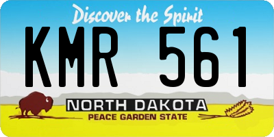 ND license plate KMR561