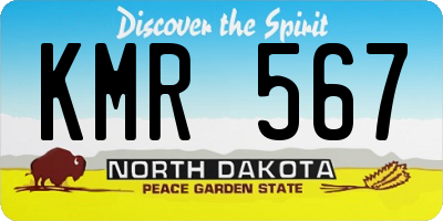 ND license plate KMR567