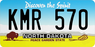 ND license plate KMR570
