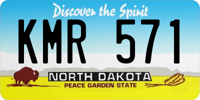ND license plate KMR571