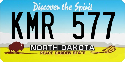 ND license plate KMR577