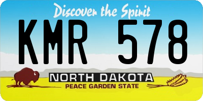 ND license plate KMR578