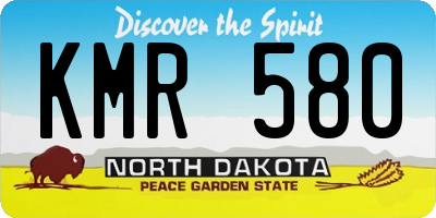 ND license plate KMR580