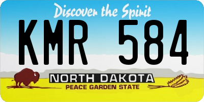 ND license plate KMR584