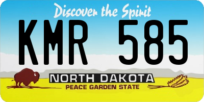 ND license plate KMR585