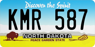 ND license plate KMR587