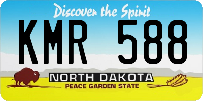 ND license plate KMR588