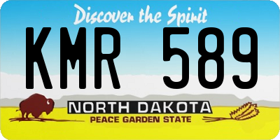 ND license plate KMR589