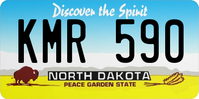 ND license plate KMR590