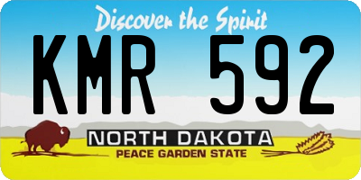 ND license plate KMR592