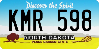 ND license plate KMR598