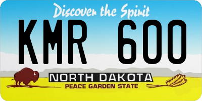ND license plate KMR600