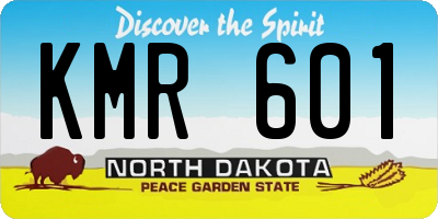 ND license plate KMR601