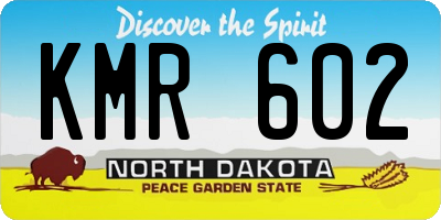 ND license plate KMR602
