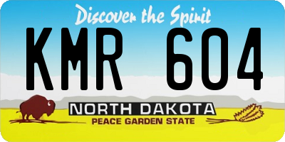 ND license plate KMR604