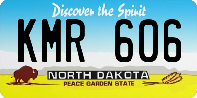 ND license plate KMR606