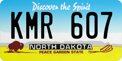 ND license plate KMR607