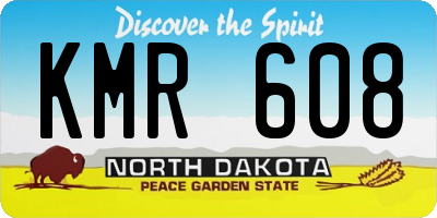 ND license plate KMR608