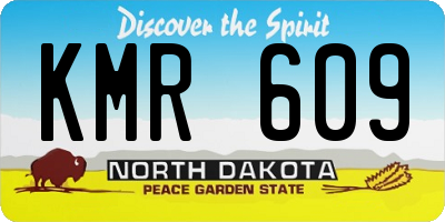 ND license plate KMR609