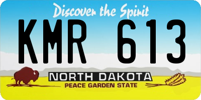 ND license plate KMR613