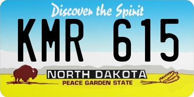 ND license plate KMR615