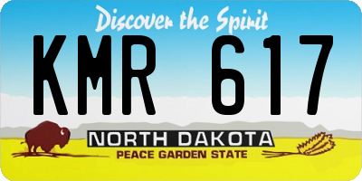 ND license plate KMR617