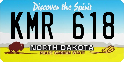 ND license plate KMR618