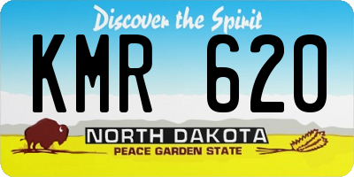ND license plate KMR620