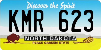 ND license plate KMR623