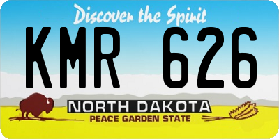 ND license plate KMR626