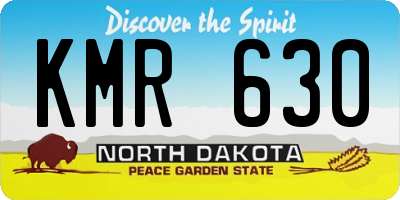 ND license plate KMR630