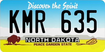 ND license plate KMR635