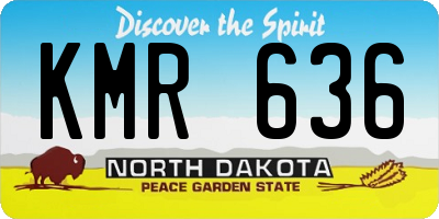 ND license plate KMR636