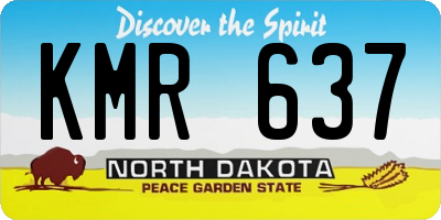 ND license plate KMR637