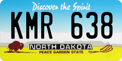 ND license plate KMR638