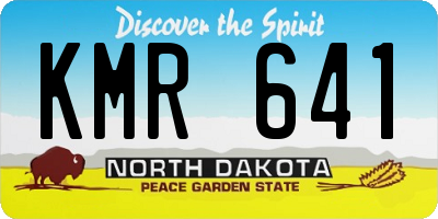 ND license plate KMR641
