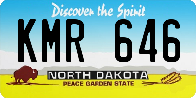 ND license plate KMR646
