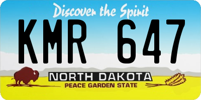 ND license plate KMR647