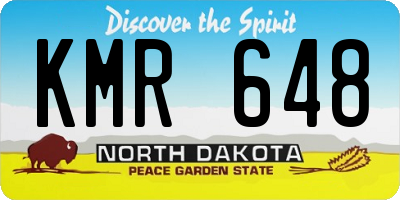 ND license plate KMR648