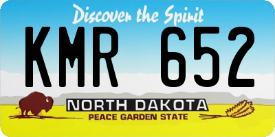 ND license plate KMR652